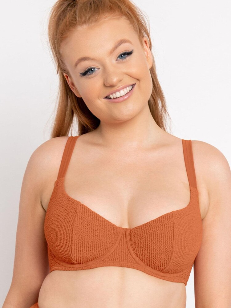 Curvy Kate Rust Brown Holiday Crush Balcony Bikini Top - Image 1 of 5