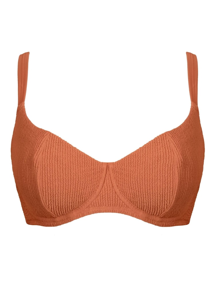 Curvy Kate Rust Brown Holiday Crush Balcony Bikini Top - Image 5 of 5 Curvy Kate Rust Brown Holiday Crush Balcony Bikini Top - Image 5 of 5
