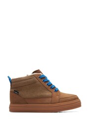 Clarks Brown Leather G Fit Hiking Boots With Lace & Zip Fastening - Image 1 of 7