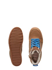 Clarks Brown Leather G Fit Hiking Boots With Lace & Zip Fastening - Image 7 of 7