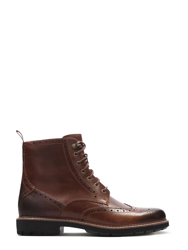 Clarks Dark Tan Brown Lea Batcombe Lord  Boots - Image 1 of 7