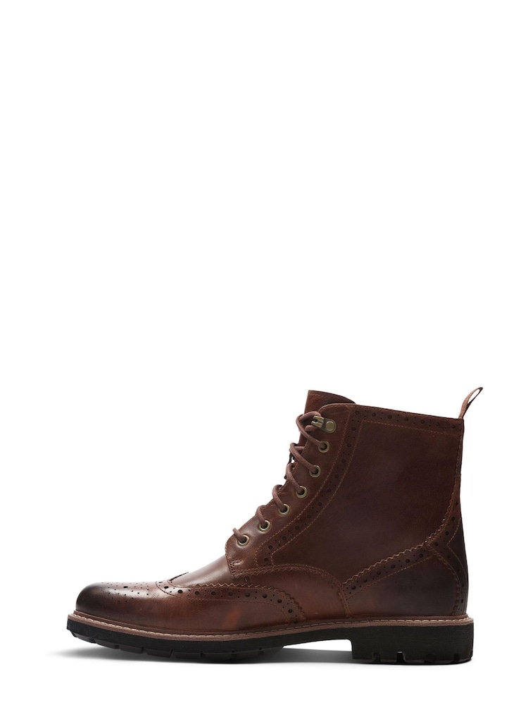 Clarks Dark Tan Brown Lea Batcombe Lord  Boots - Image 2 of 7