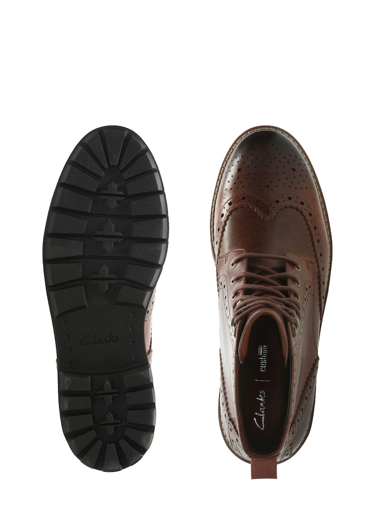 Clarks Dark Tan Brown Lea Batcombe Lord  Boots - Image 7 of 7