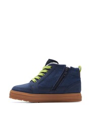 Clarks Navy Blue G Fit Leather Rain Boots - Image 2 of 7