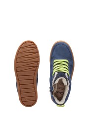 Clarks Navy Blue G Fit Leather Rain Boots - Image 7 of 7