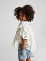 Reiss Ivory Mimi Junior Lace Blouse - Image 3 of 5
