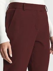 Reiss Maroon Joanne Slim Fit Tailored Trousers - Image 4 of 5