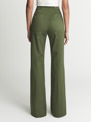 Reiss Bright Green Loren Flared Trousers - Image 5 of 6