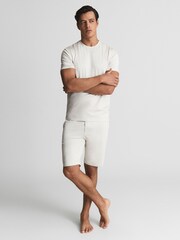 Reiss Winter White Brady Jersey Crew Neck T-Shirt - Image 3 of 6