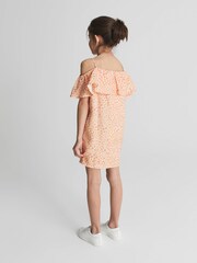 Reiss Ivory Print Hanna Jr Off The Shoulder Linen Dress - Image 2 of 5