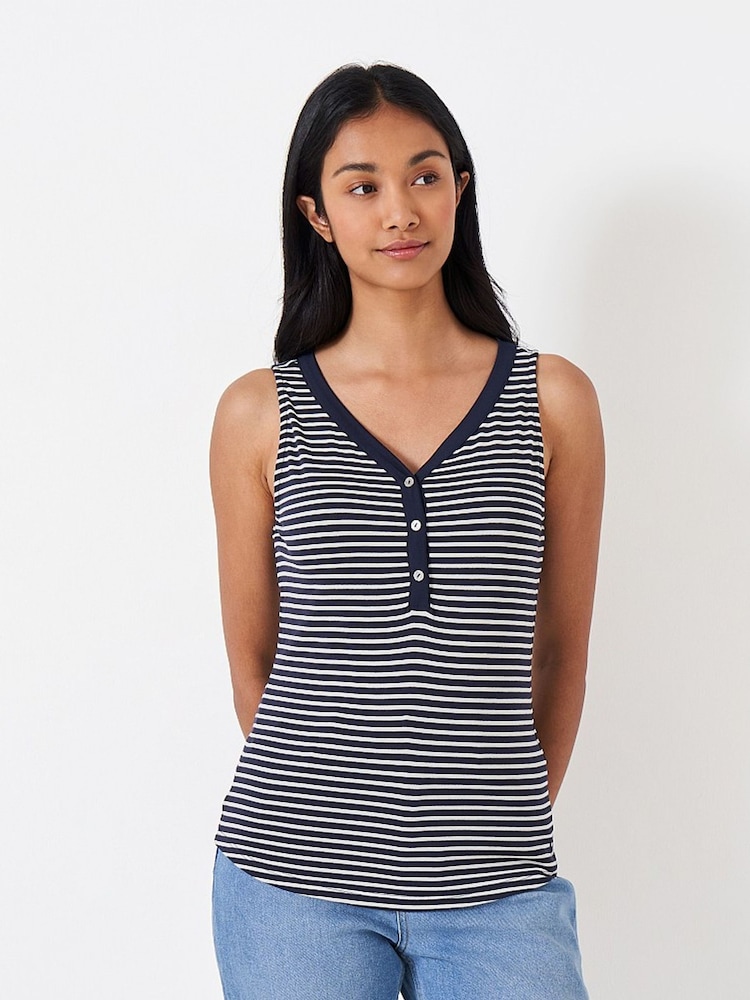 Crew Clothing Navy Blue Casual Vest - Image 1 of 5