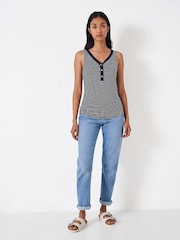Crew Clothing Navy Blue Casual Vest - Image 3 of 5