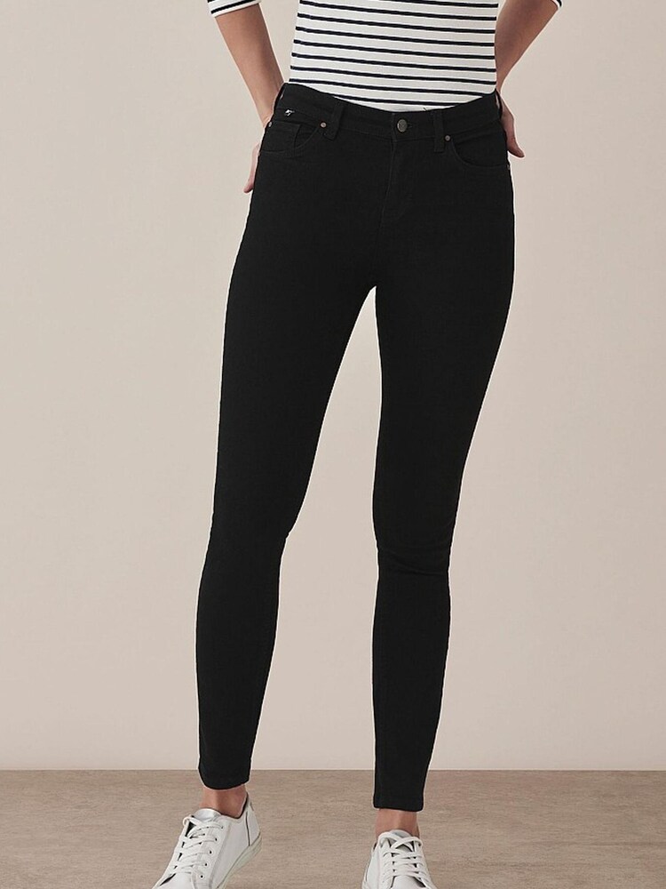 Crew Clothing Black Cotton Skinny Casual Trousers - Image 1 of 5