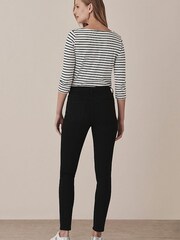 Crew Clothing Black Cotton Skinny Casual Trousers - Image 2 of 5
