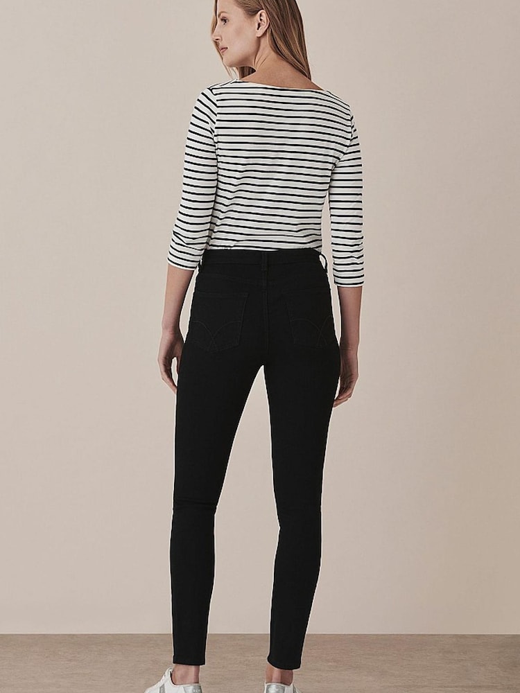 Crew Clothing Black Cotton Skinny Casual Trousers - Image 2 of 5