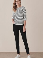 Crew Clothing Black Cotton Skinny Casual Trousers - Image 3 of 5