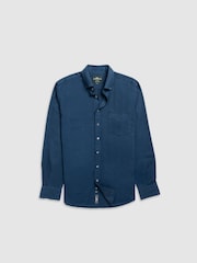 Rodd & Gunn Blue Barrhill Sports Fit Shirt - Image 5 of 6
