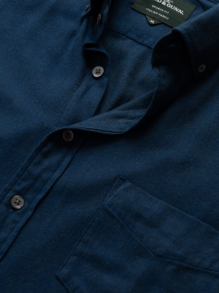 Rodd & Gunn Blue Barrhill Sports Fit Shirt - Image 6 of 6