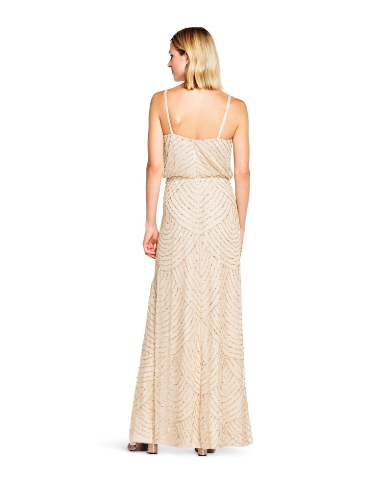 Adrianna Papell Blouson Beaded Gown - Image 2 of 4