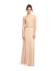 Adrianna Papell Blouson Beaded Gown - Image 3 of 4