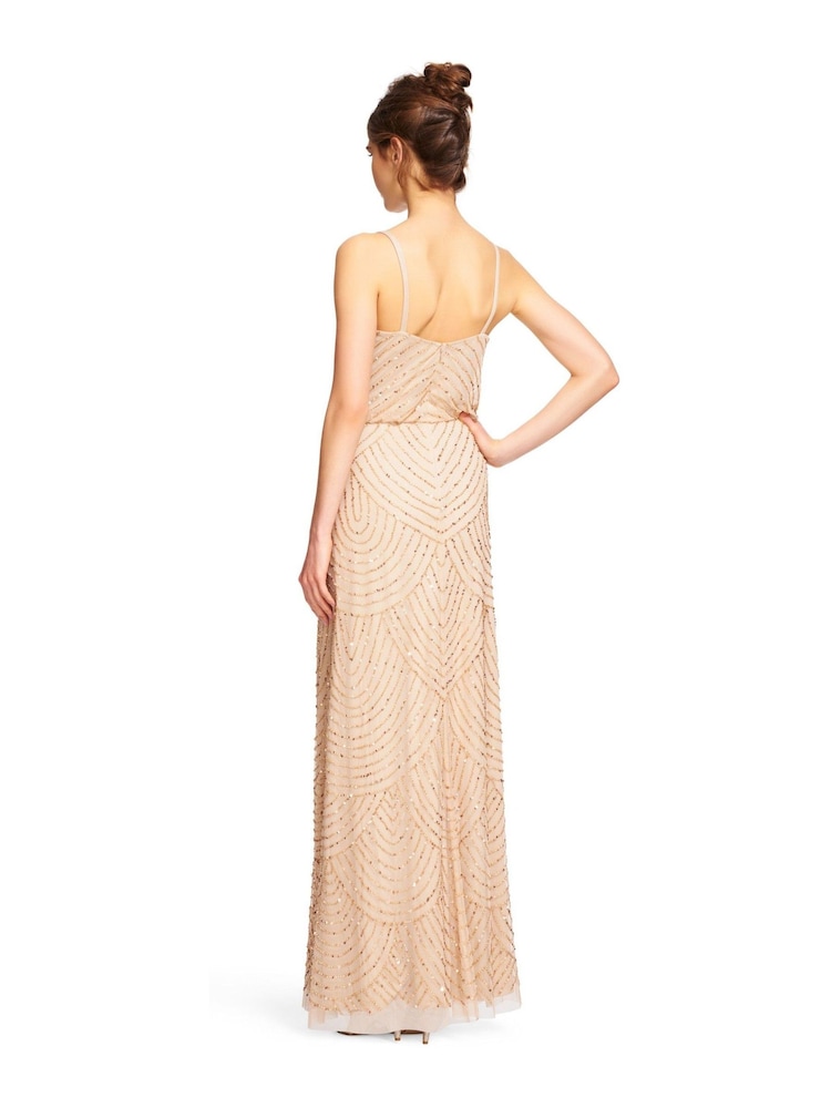 Adrianna Papell Blouson Beaded Gown - Image 4 of 4
