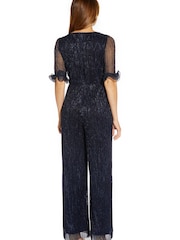 Adrianna Papell Stardust Pleated Soft Jumpsuit - Image 2 of 5