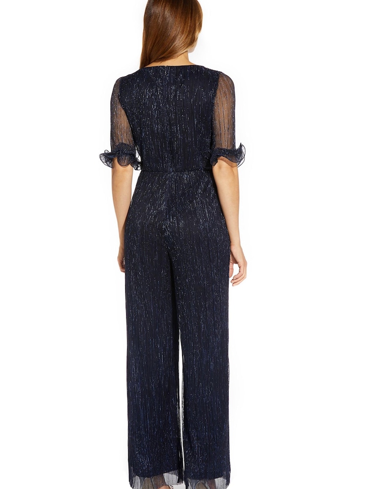 Adrianna Papell Stardust Pleated Soft Jumpsuit - Image 2 of 5