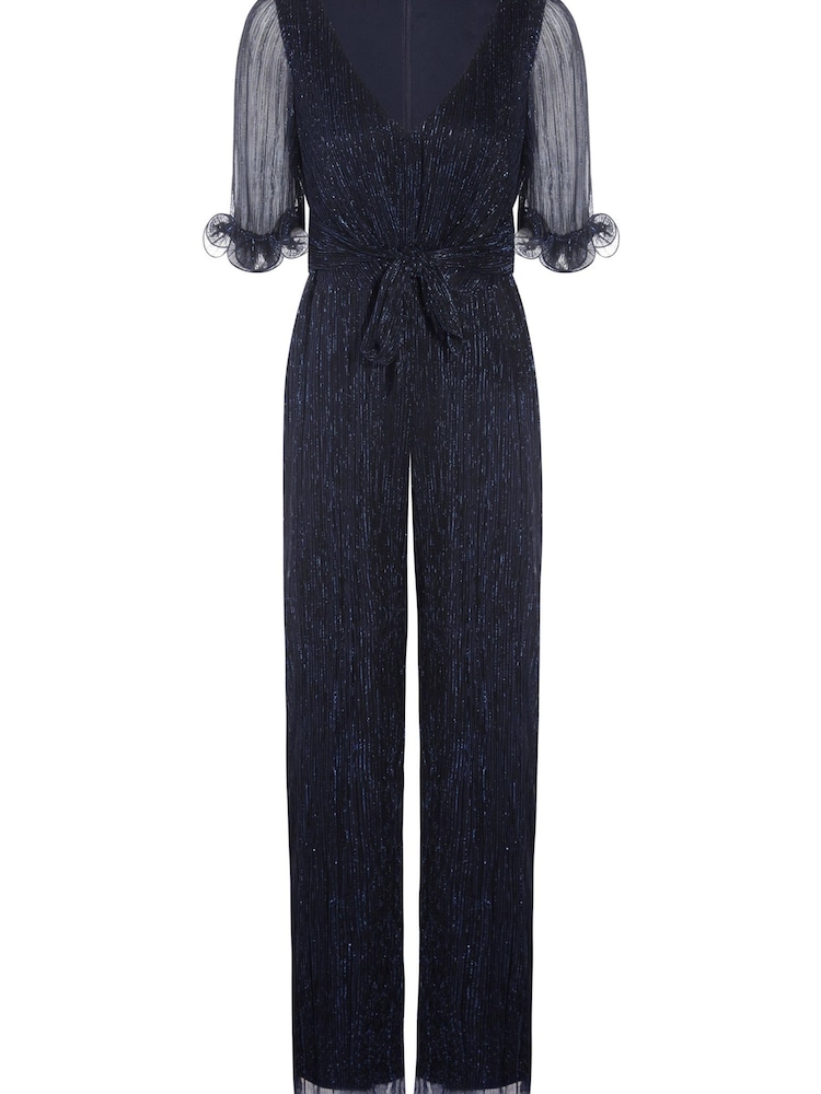 Adrianna Papell Stardust Pleated Soft Jumpsuit - Image 5 of 5