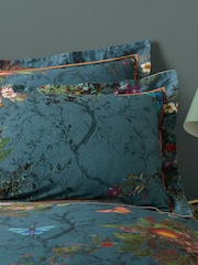 Timorous Beasties Blue Bloomsbury Garden 100% Cotton Duvet Cover and Pillowcase Set - Image 2 of 5