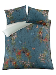 Timorous Beasties Blue Bloomsbury Garden 100% Cotton Duvet Cover and Pillowcase Set - Image 3 of 5