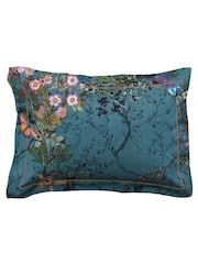 Timorous Beasties Blue Bloomsbury Garden 100% Cotton Duvet Cover and Pillowcase Set - Image 4 of 5