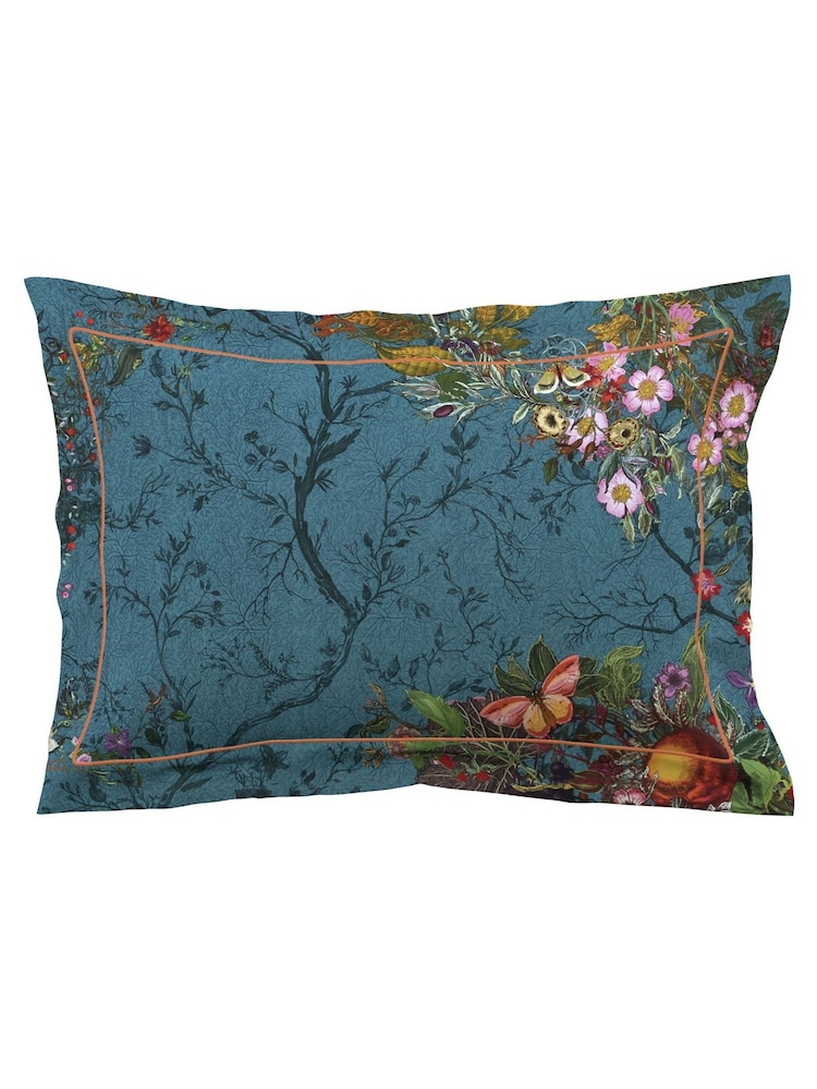 Timorous Beasties Blue Bloomsbury Garden 100% Cotton Duvet Cover and Pillowcase Set - Image 5 of 5 Timorous Beasties Blue Bloomsbury Garden 100% Cotton Duvet Cover and Pillowcase Set - Image 5 of 5