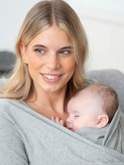 Seraphine Grey Maternity Cotton ¾ Sleeve Skin to Skin Top - Image 8 of 8