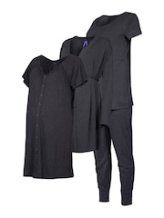 Seraphine Grey Maternity And Nursing 4 PIece Hospital Nightwear Bundle - Image 13 of 16