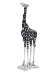 Libra Interiors Silver Giant Forward Facing Ornaments Giraffe Sculpture - Image 2 of 2