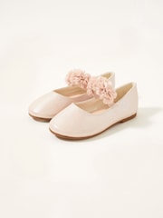 Monsoon Pink Textured Corsage Walker Shoes - Image 1 of 3