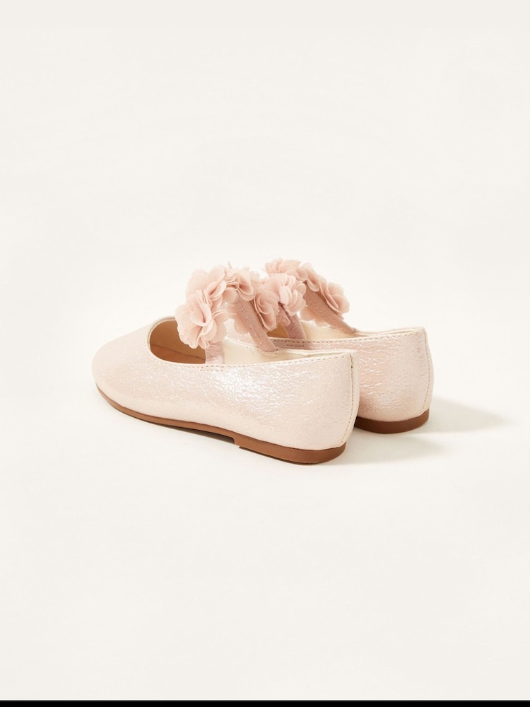 Monsoon Pink Textured Corsage Walker Shoes - Image 2 of 3
