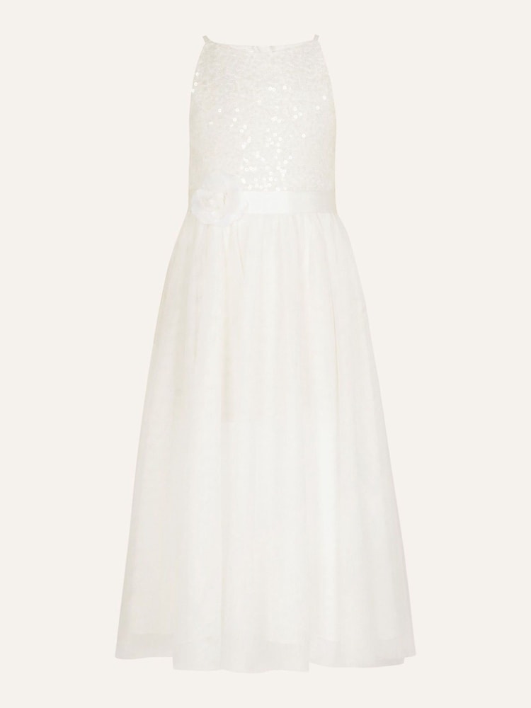 Monsoon White Truth Sequin Maxi Dress - Image 1 of 2