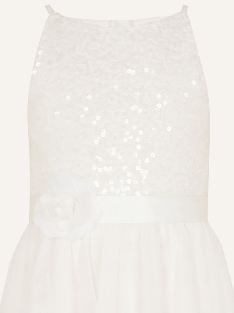 Monsoon White Truth Sequin Maxi Dress - Image 2 of 2