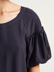 Blusa ligera con manga abullonada en crepé de French Connection - Imagen 3 de 4