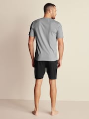 Grey/Brown Jersey Pyjama Shorts Set 2 Pack - Image 4 of 19