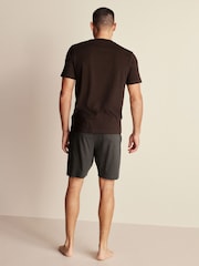Grey/Brown Jersey Pyjama Shorts Set 2 Pack - Image 8 of 19
