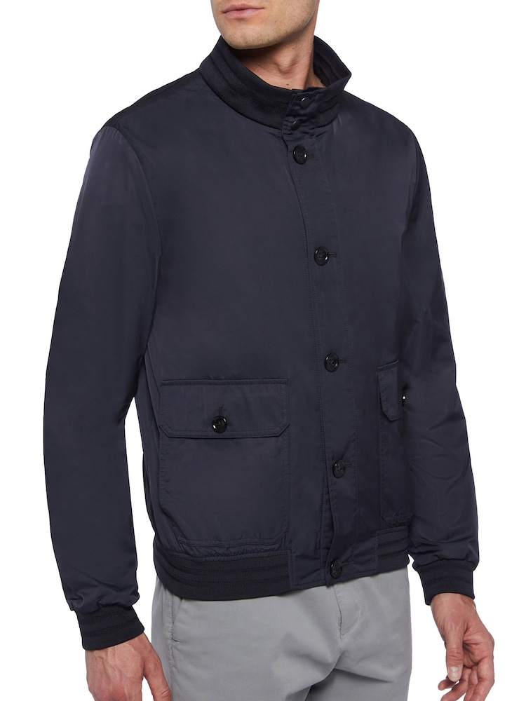 Geox Mens Blue Tevere Val Bomber Captain Jacket - Image 1 of 5