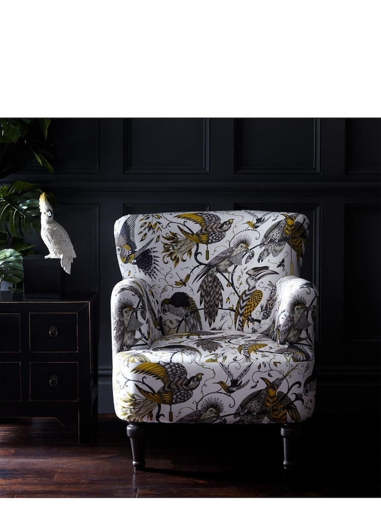 Emma Shipley Gold Dalston Audubon Velvet Chair - Image 1 of 4