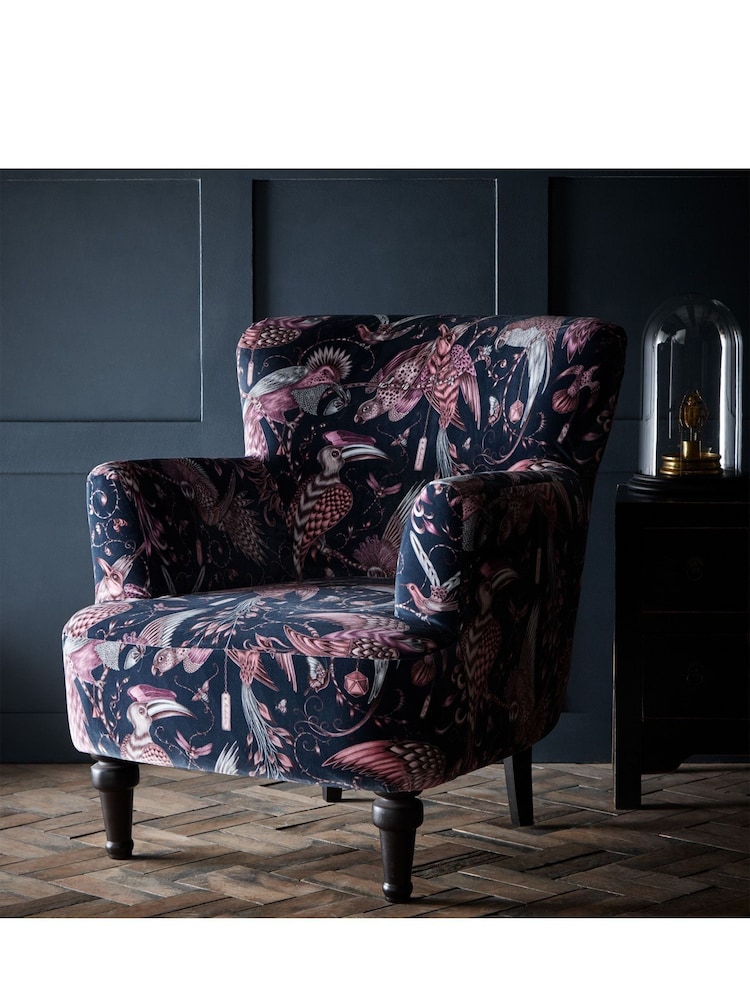 Emma Shipley Pink Dalston Audubon Velvet Chair - Image 1 of 4