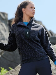 Slate Navy Blue Animal Next Elements Popper Neck Fleece - Image 1 of 6