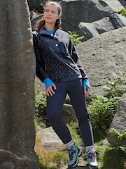 Slate Navy Blue Animal Next Elements Popper Neck Fleece - Image 3 of 6