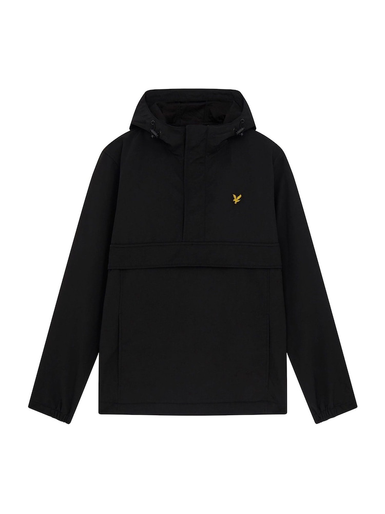 Lyle & Scott Black Mesh Backed Nylon Overhead Jacket - Image 5 of 5