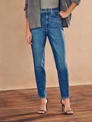 Levi's® Medium Indigo Worn In High-Waisted Mom Jeans - Image 1 of 5