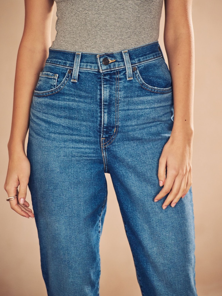 Levi's® Medium Indigo Worn In High-Waisted Mom Jeans - Image 4 of 5